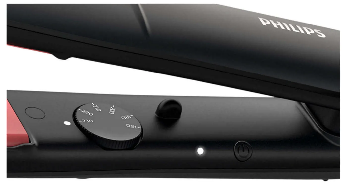 Placă de îndreptat părul Philips StraightCare Essential BHS376/00, Negru