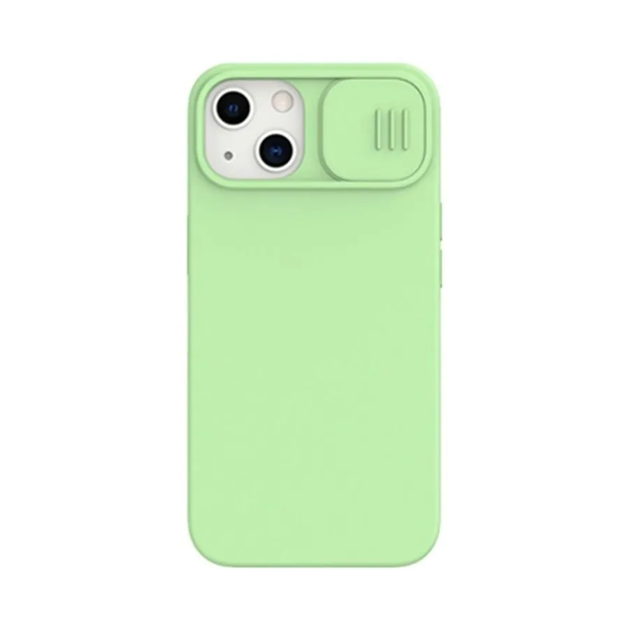 Husă Nillkin iPhone 13, CamShield Silky Silicone, Mint Green