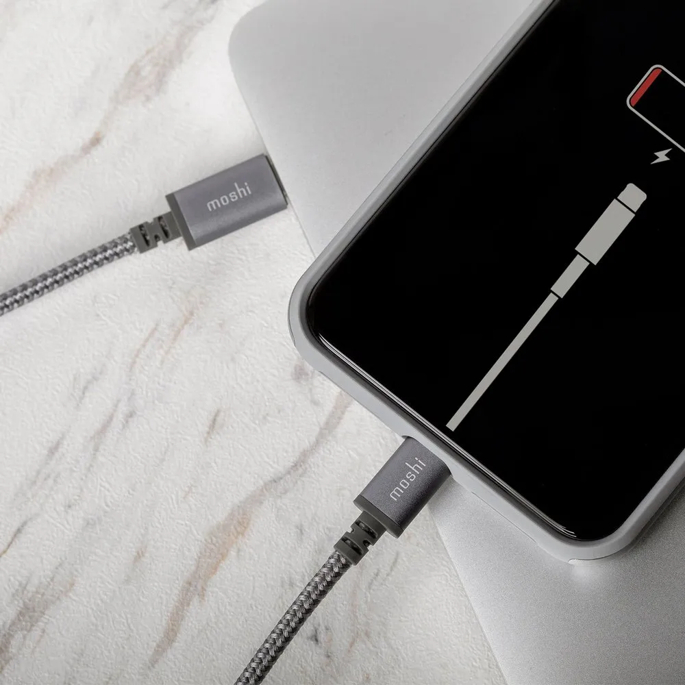 Кабель для зарядки и синхронизации Moshi iPhone Lighting USB Cable, USB Type-A/Lightning, 1,2м, Серый