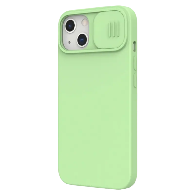 Husă Nillkin iPhone 13, CamShield Silky Silicone, Mint Green
