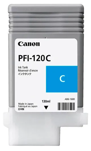 Cartuș de cerneală Canon PFI-120, 130ml, Cyan