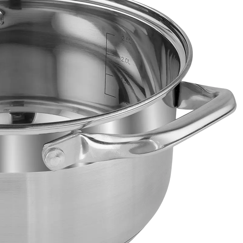 Кастрюля RESTO 92003, 3,6л, 20см, Нержавеющая сталь