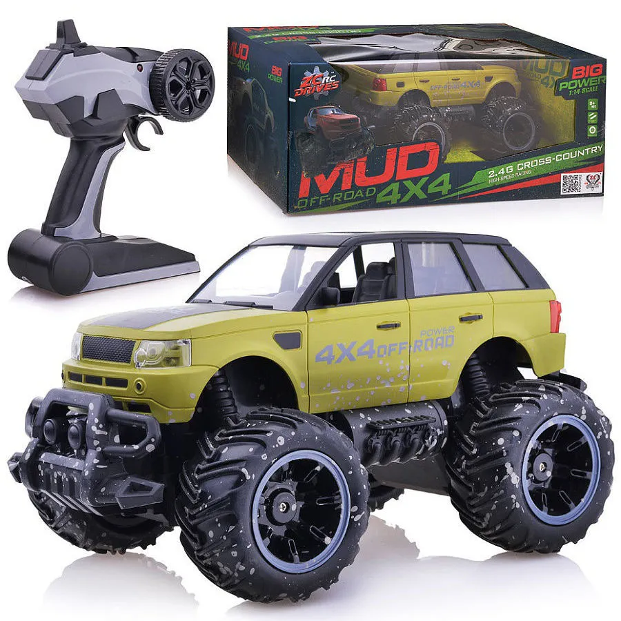 Jucărie cu telecomandă Crazon 4CH Off-Road Car, 1:14, Camuflaj (17MUD02B)