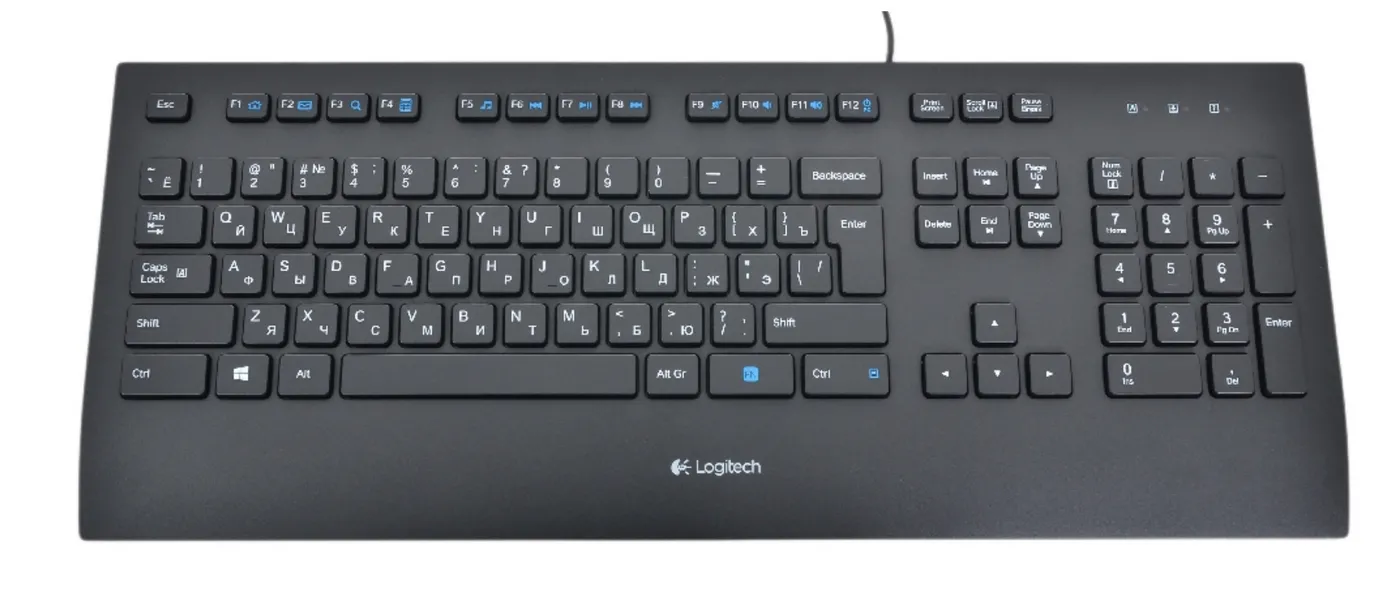 Клавиатура Logitech K280e, Проводное, Чёрный