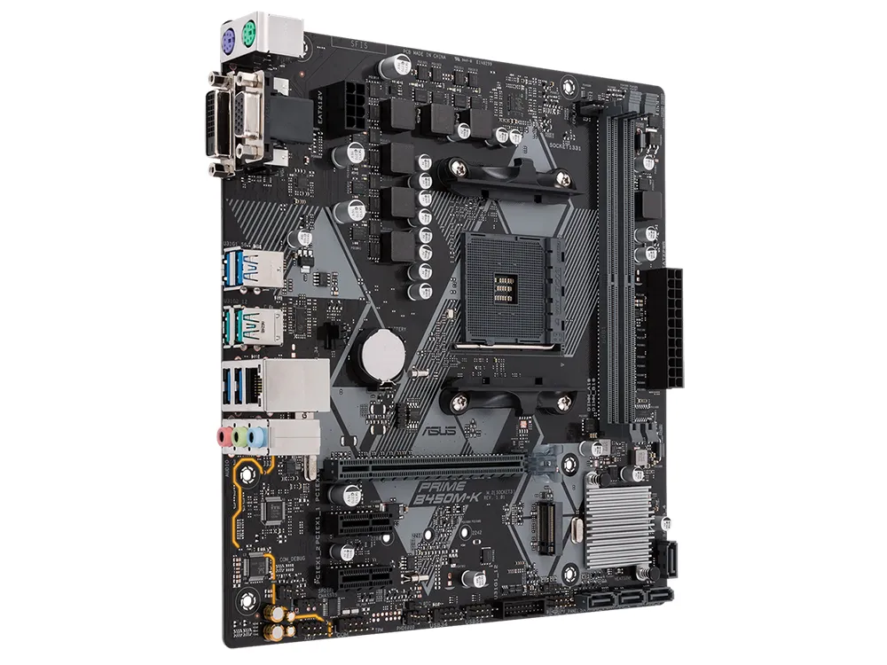 Материнская плата Gigabyte B450M K, AM4, AMD B450, Micro-ATX