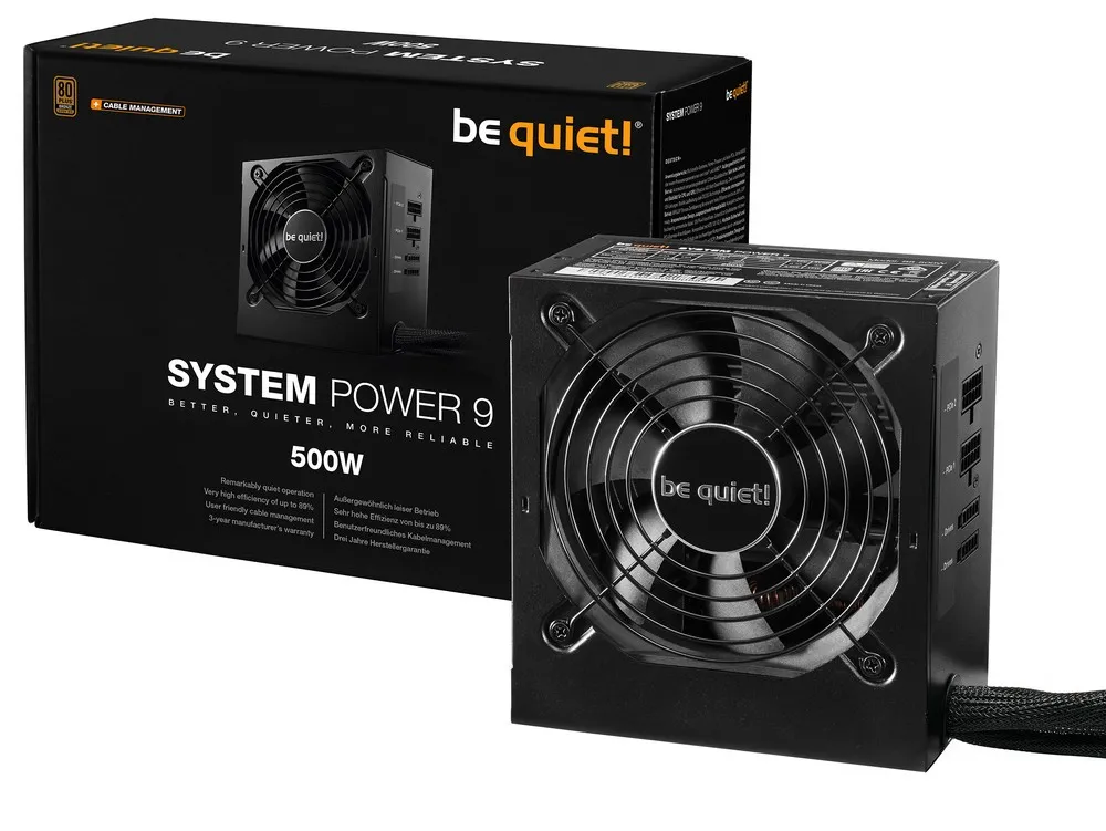 Блок питания для компьютеров be quiet! SYSTEM POWER 9 CM, 600Вт, ATX, Полумодульный