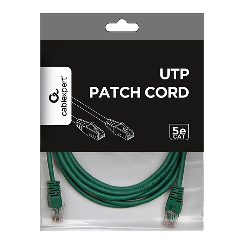 Patch cord Cablexpert PP12-3M/G, CAT5e UTP, 3m, Verde