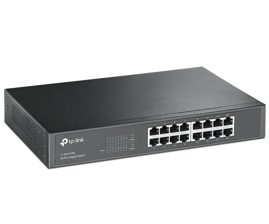 Сетевой коммутатор TP-LINK TL-SG1016D, 16x 10/100/1000 Мбит/с