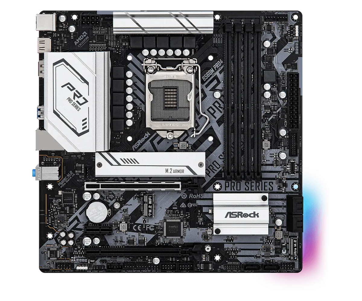 Материнская плата ASRock B560M PRO4, LGA1200, Intel B560, Micro-ATX