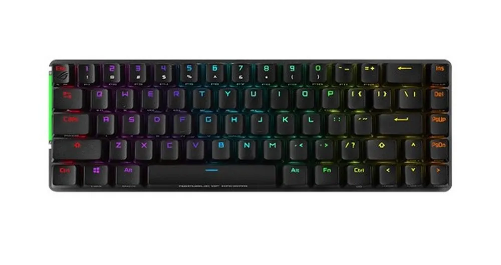 Wireless Gaming Keyboard Asus ROG Falchion, Mechanical, Compact 65% layout, 68 keys, ROG PBT, 2.4Ghz