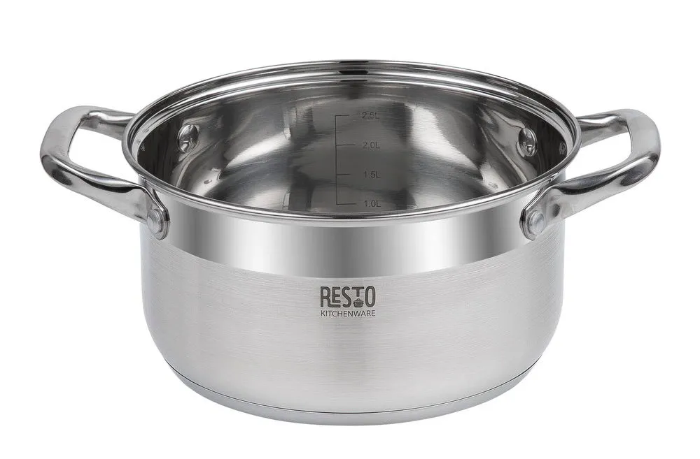 Кастрюля RESTO 92003, 3,6л, 20см, Нержавеющая сталь