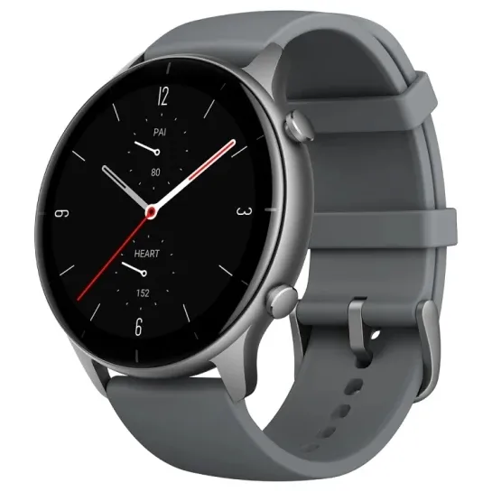 Ceas inteligent Xiaomi Amazfit GTR 2e, 47mm, Carcasă din Aluminiu Gri cu bandă Gri