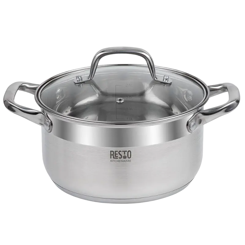 Кастрюля RESTO 92003, 3,6л, 20см, Нержавеющая сталь