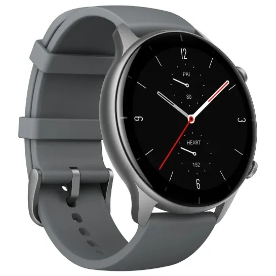 Ceas inteligent Xiaomi Amazfit GTR 2e, 47mm, Carcasă din Aluminiu Gri cu bandă Gri