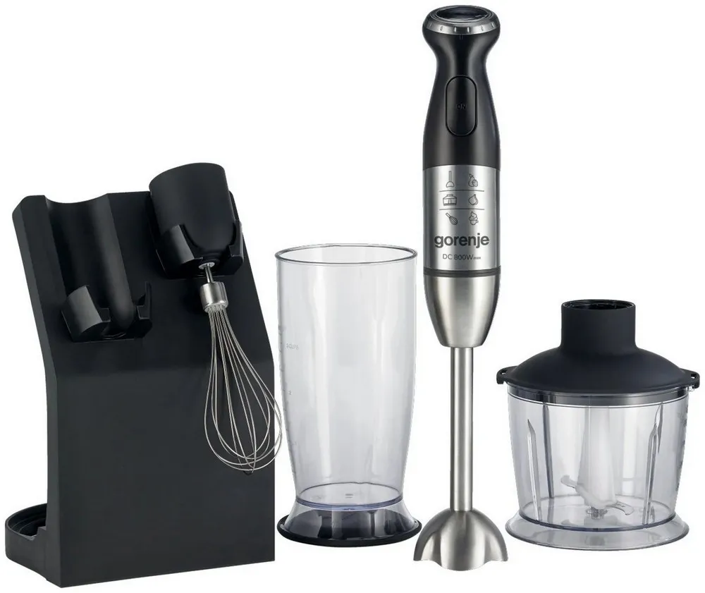 Blender de mână Gorenje HBC807QB, Negru Argintiu