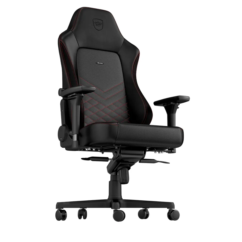 Scaun Gaming Noblechairs Hero, PU Piele, Negru/Rosu