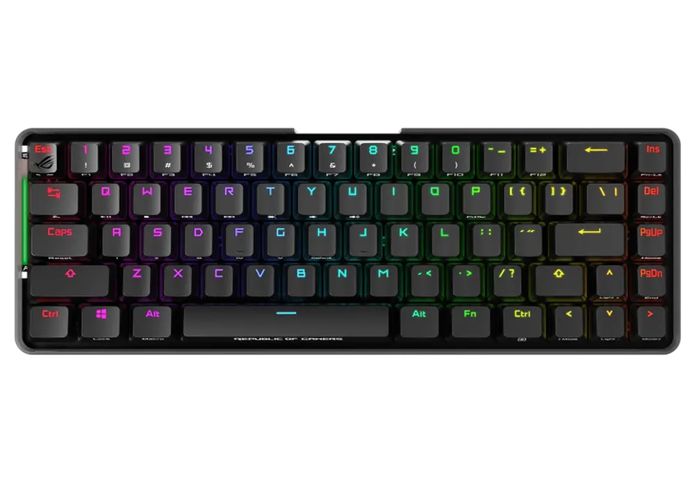 Wireless Gaming Keyboard Asus ROG Falchion, Mechanical, Compact 65% layout, 68 keys, ROG PBT, 2.4Ghz