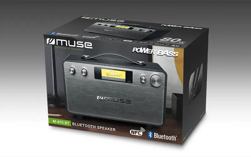 Беспроводные колонки для дома MUSE M-670 BT, Чёрный