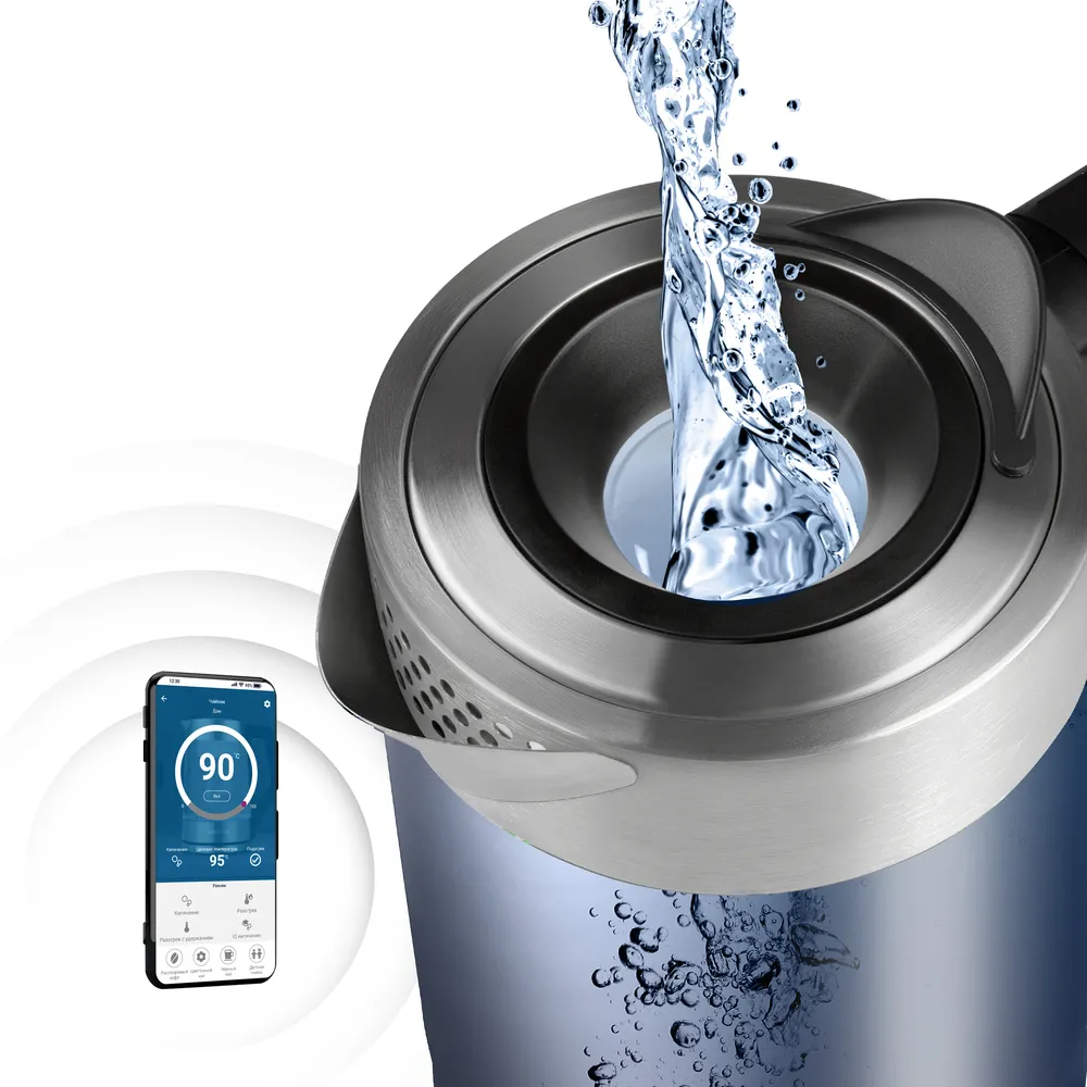 Fierbător electric Polaris PWK 1725CGLD, Argintiu