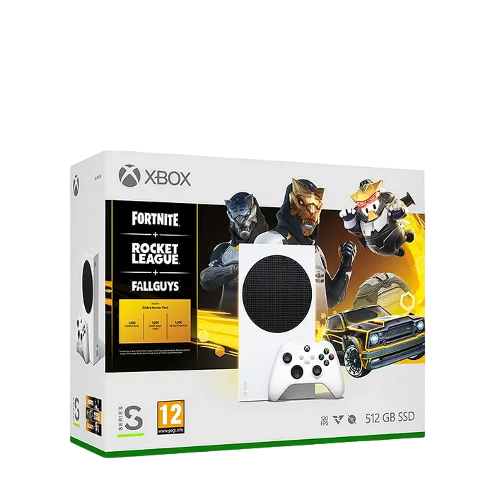 Consolă de jocuri Microsoft Xbox Series S, Alb, Fortnite, Fall Guys, Rocket League Bundle