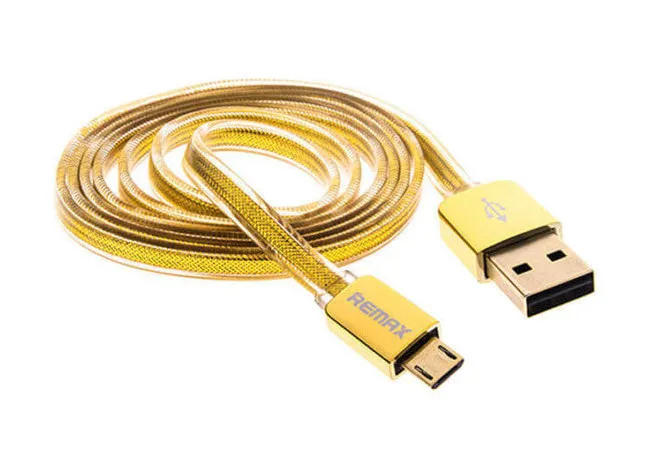 Кабель для зарядки и синхронизации Remax RC-016m, USB Type-A/micro-USB, 1м, Золотистый