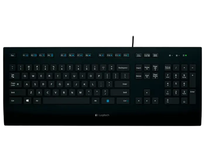 Клавиатура Logitech K280e, Проводное, Чёрный