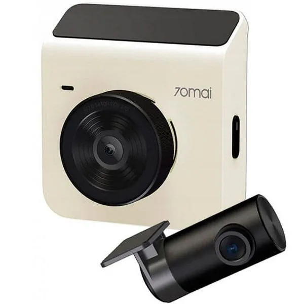 Set DashCam față și spate 70mai Dash Cam A400, 2560 x 1440, Bej
