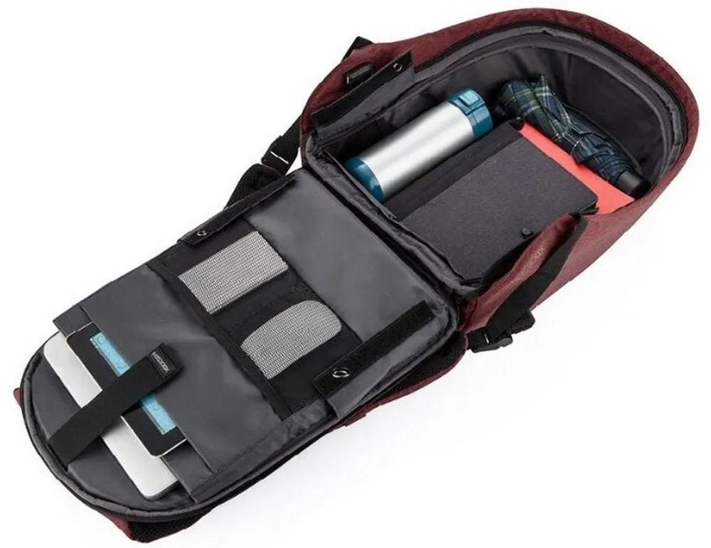 Rucsac pentru Laptop Bobby Hero Small, 13.3", Piele artificială, Roșu