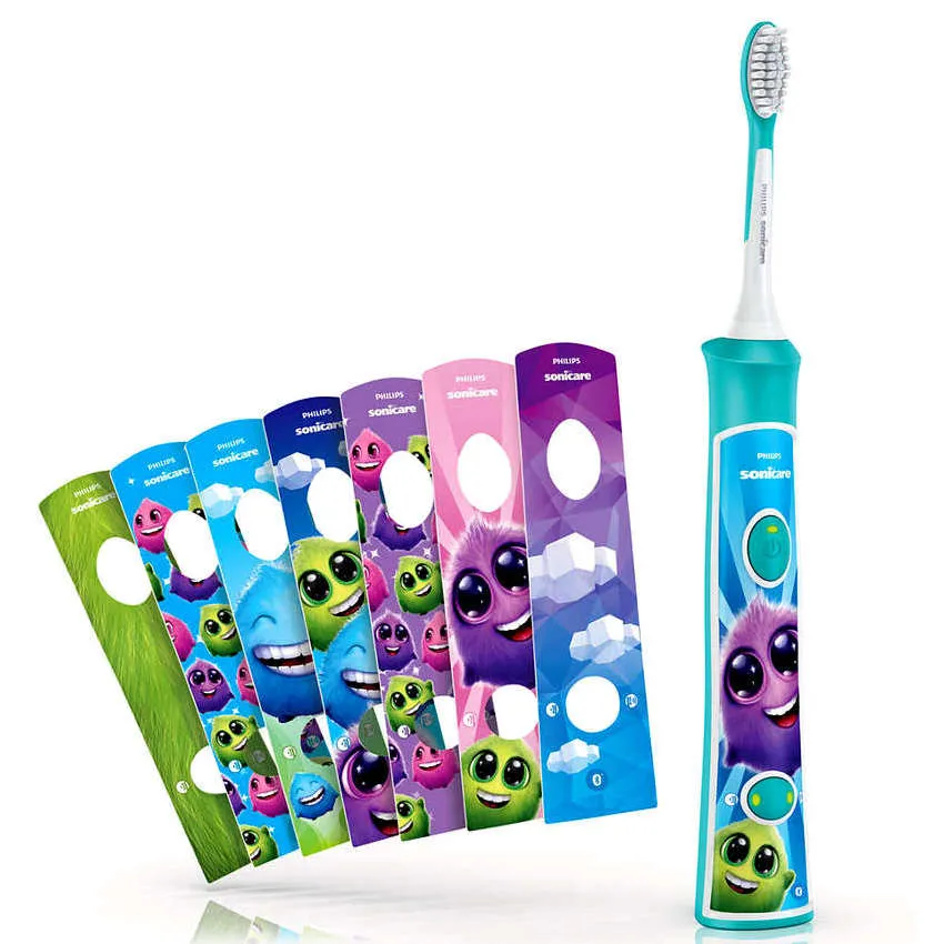 Periuța de dinți electrică sonică PHILIPS Sonicare For Kids HX6322/04, Turcoaz