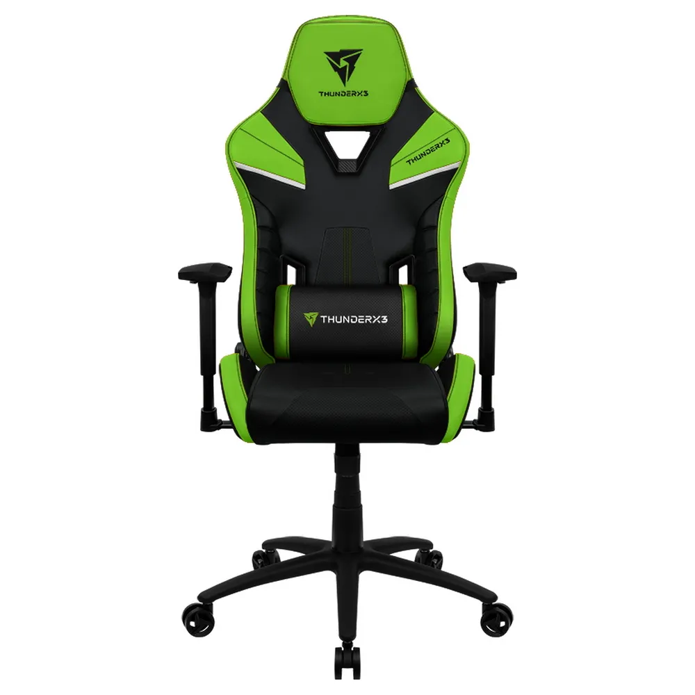 Scaun Gaming ThunderX3 TC5, PU Piele, Negru/Verde