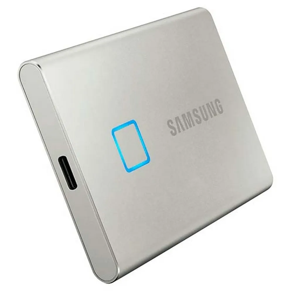 Внешний портативный SSD накопитель Samsung Portable SSD T7 Touch,  2 TB, Серебристый (MU-PC2T0S/WW)