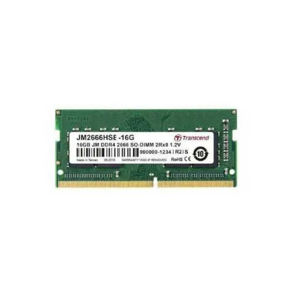 Оперативная память Transcend JM2666HSE-16G, DDR4 SDRAM, 2666 МГц, 16Гб, JM2666HSE-16G