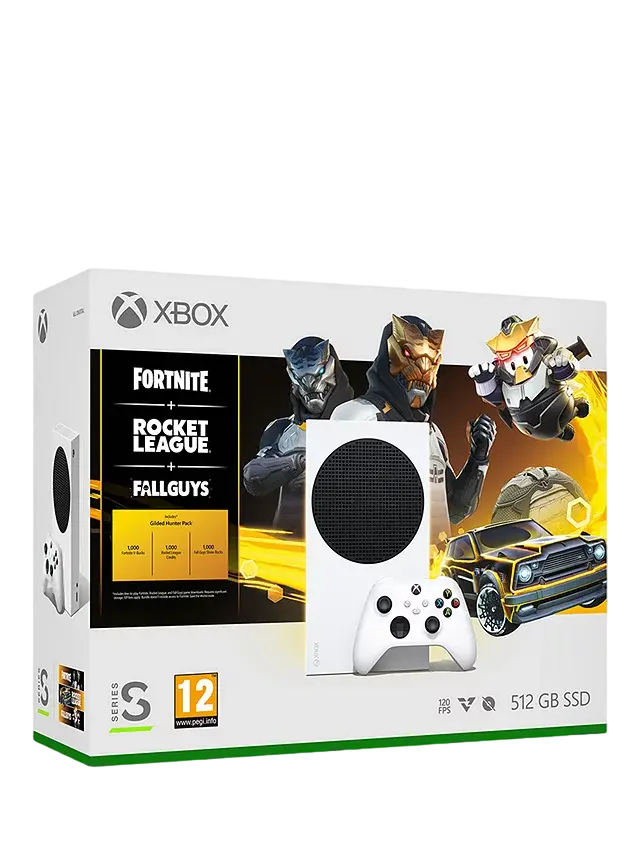 Consolă de jocuri Microsoft Xbox Series S, Alb, Fortnite, Fall Guys, Rocket League Bundle