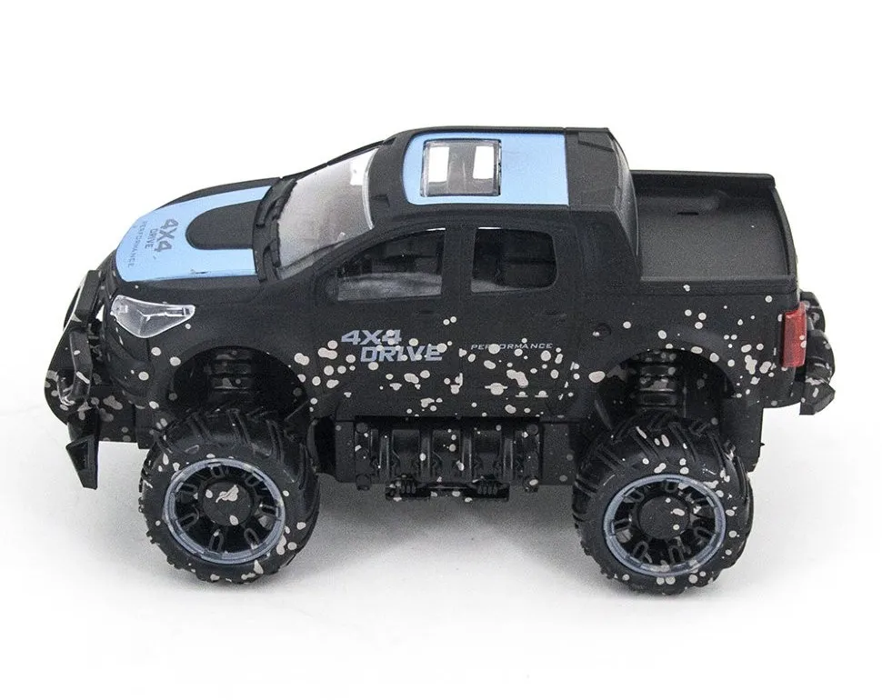 Jucărie cu telecomandă Crazon 4CH Off-Road Car, 1:18, Negru/Albastru (17MUD21B)