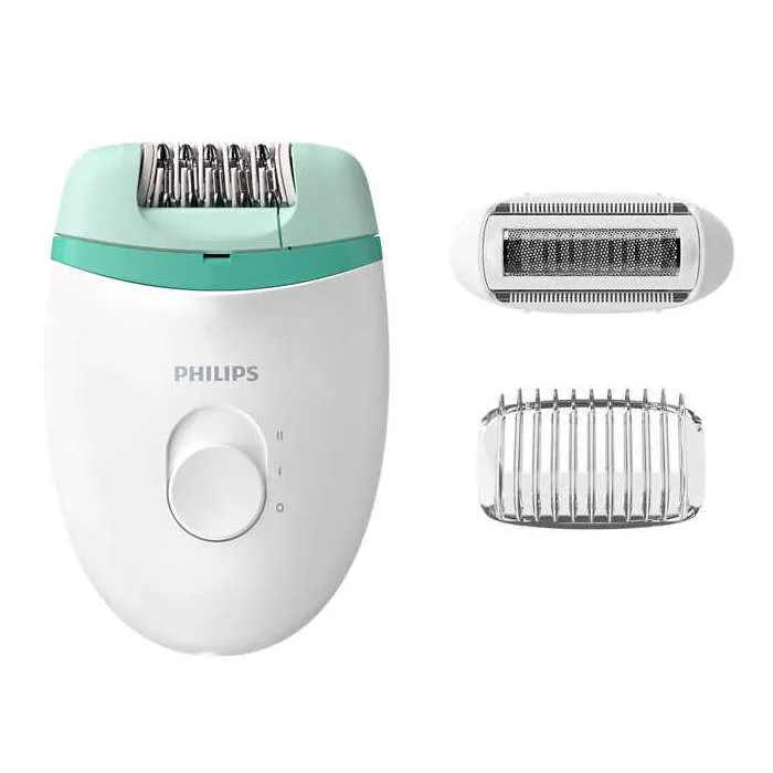 Epilator PHILIPS BRE245/00, Alb/Verde