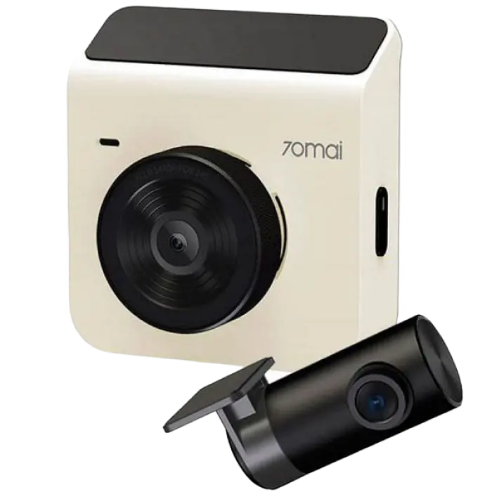 Set DashCam față și spate 70mai Dash Cam A400, 2560 x 1440, Bej