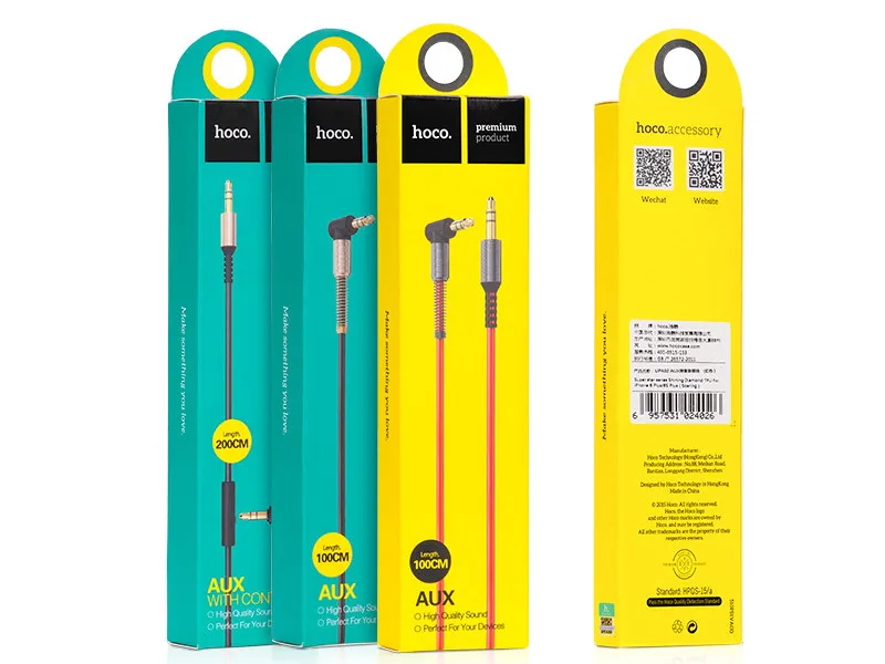 Cablu audio Hoco UPA02, 3.5 mm - 3.5 mm, 1m, Negru