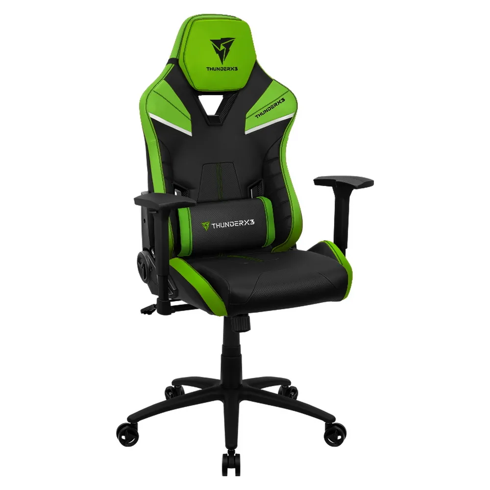 Scaun Gaming ThunderX3 TC5, PU Piele, Negru/Verde