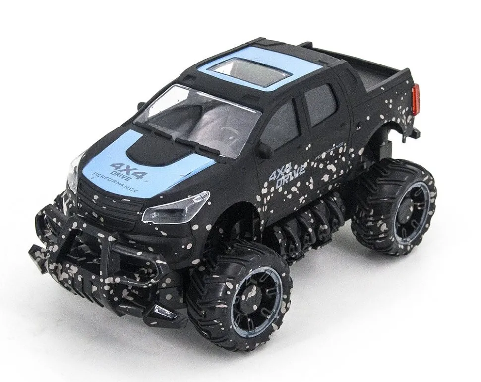 Jucărie cu telecomandă Crazon 4CH Off-Road Car, 1:18, Negru/Albastru (17MUD21B)
