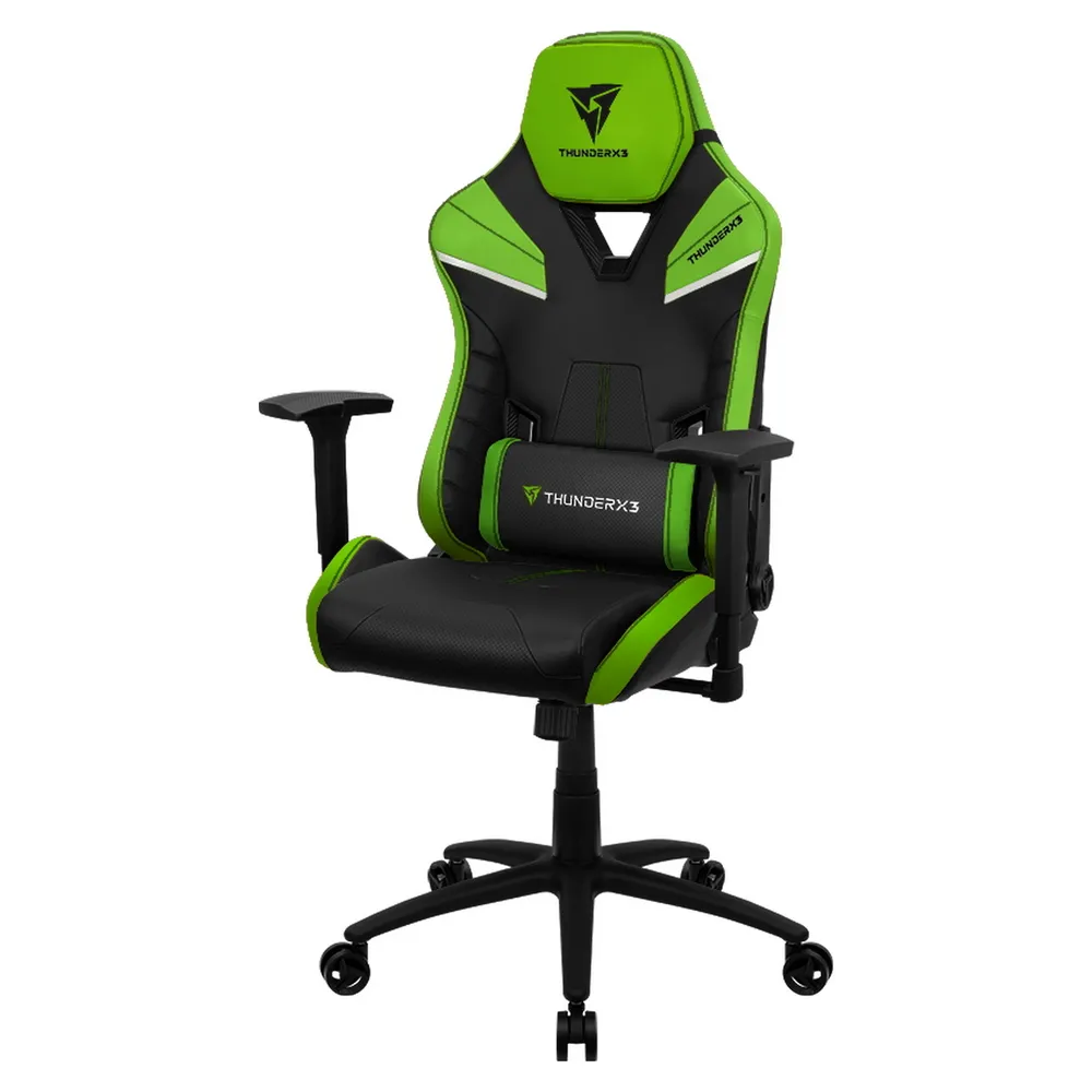 Scaun Gaming ThunderX3 TC5, PU Piele, Negru/Verde
