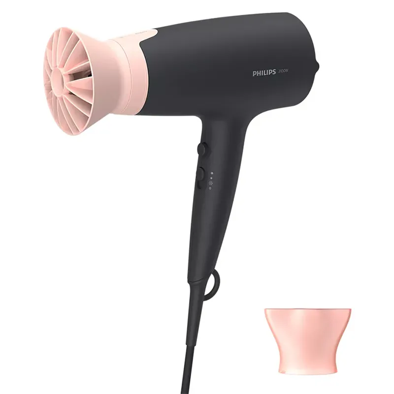Uscător de păr Philips BHD350/10, 2100 W, Negru | Roz