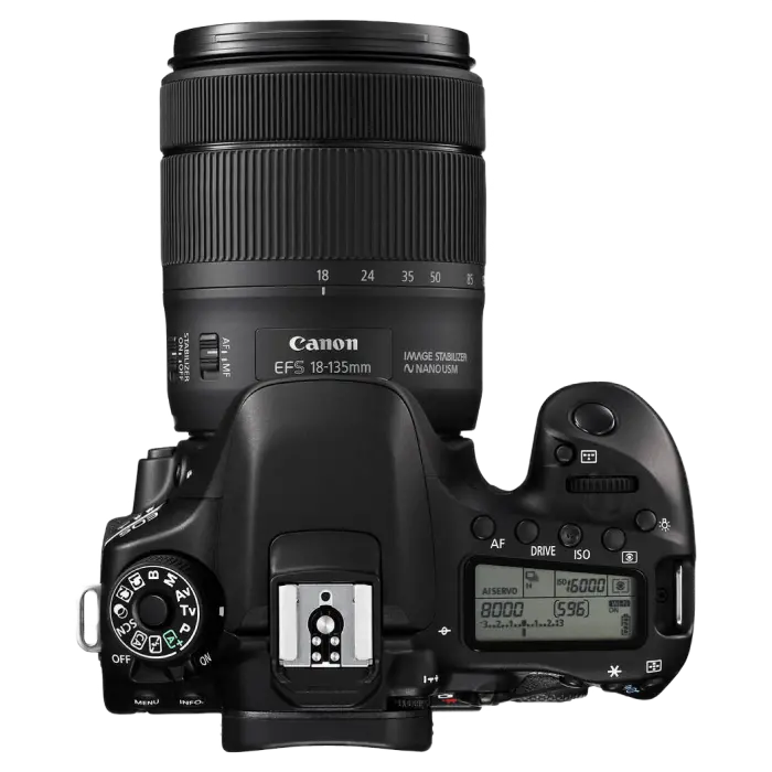 Aparat foto DSLR Canon EOS 80D + EF-S 18-135 IS, Negru