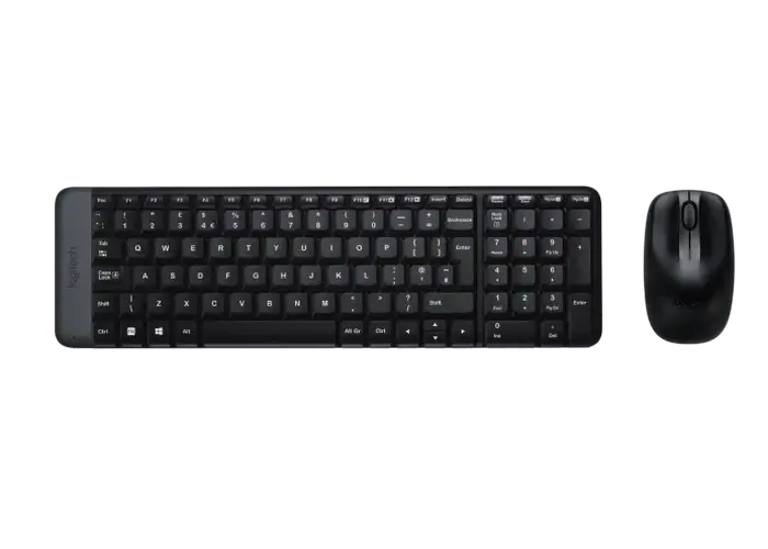 Клавиатура и мышь Logitech MK220, Беспроводное, Чёрный
