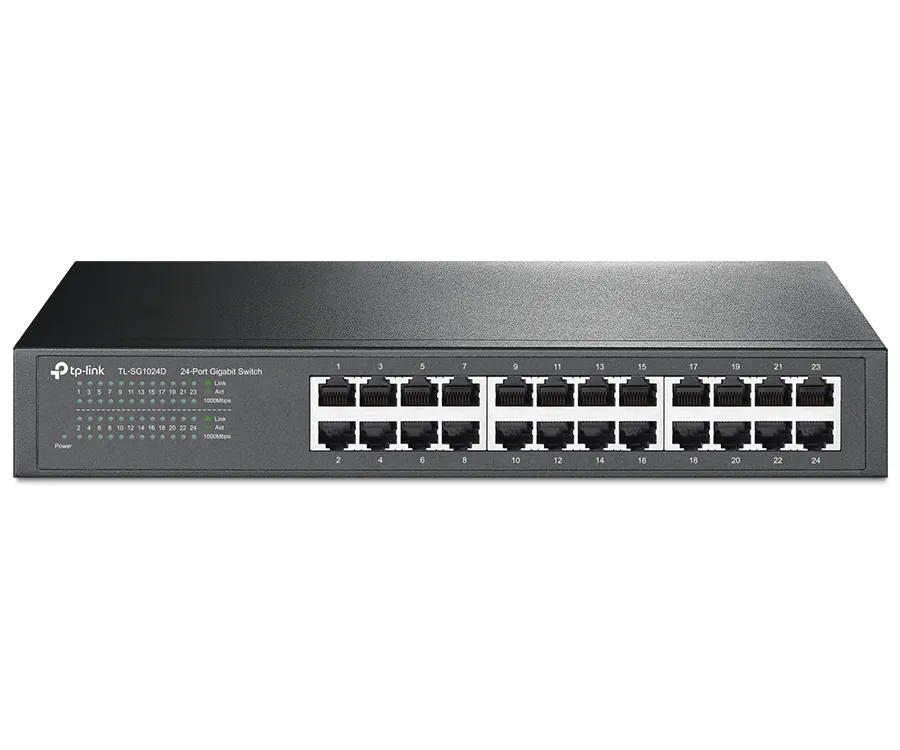 Сетевой коммутатор TP-LINK TL-SG1024D, 24x 10/100/1000 Мбит/с