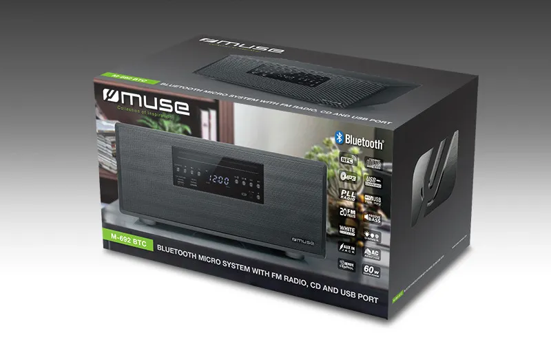 Беспроводные колонки для дома MUSE M-692 BTC, Чёрный