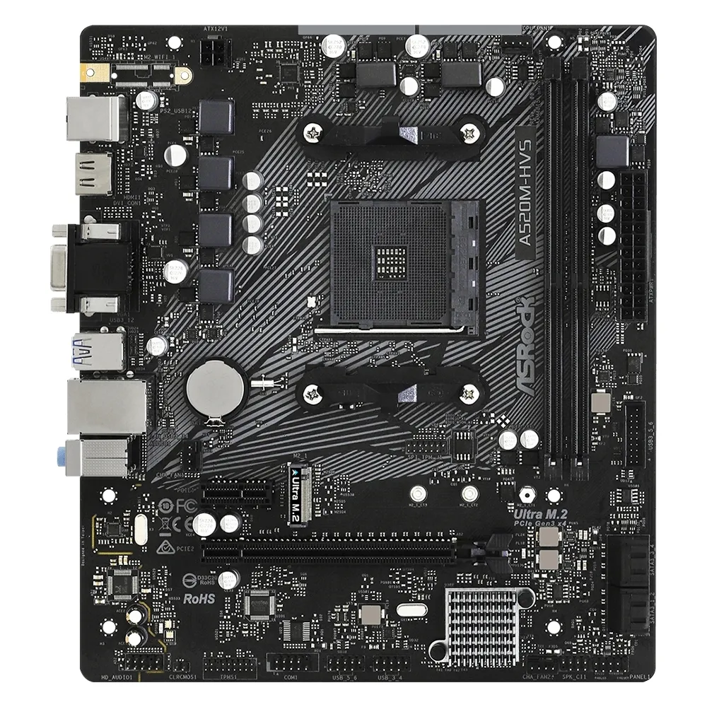 Placă de bază ASRock A520M-HVS, AM4, AMD A520, Micro-ATX