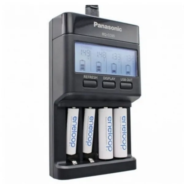 Încărcător Acumulatori Panasonic BQ-CC65E, Negru