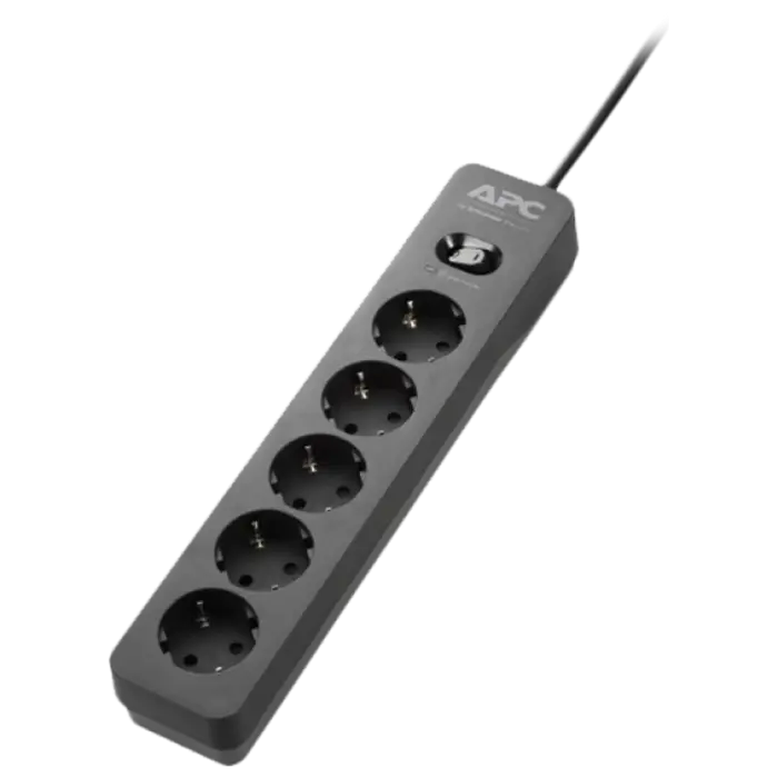 Prelungitor electric APC Essential SurgeArrest PME5B-RS, 5 Prize, 1,52m, Negru
