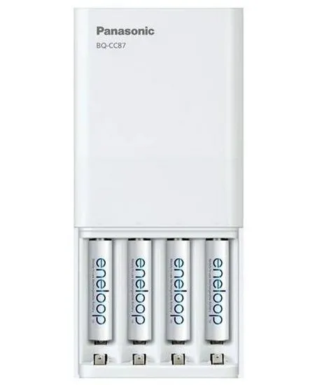 Încărcător Acumulatori Panasonic K-KJ87MCD40USB, Alb