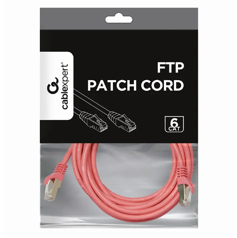 Patch cord Cablexpert PP6-3M/RO, Cat6 FTP , 3m, Roz